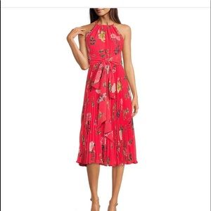 Eliza J
Floral Print Halter Neck Sleeveless Tie Waist Pleated Midi Dress size 14